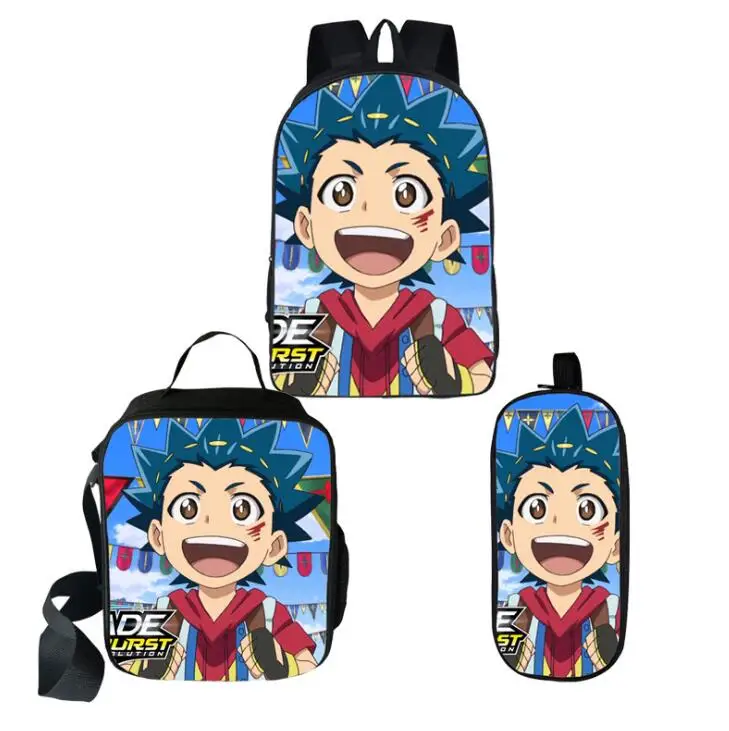 Крутая детская школьная сумка Набор Аниме Beyblade Burst Evolution школьные сумки рюкзак для девочек мальчиков ортопедические школьные сумки - Цвет: picture color
