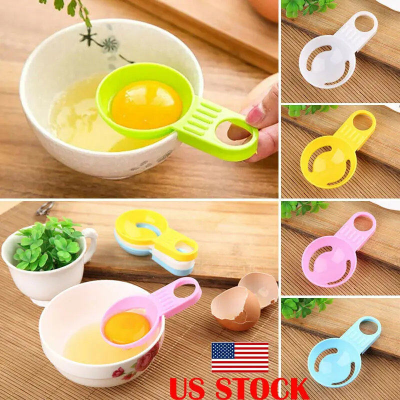 

Faroot Practical Convenient Egg Yolk Separator Divider Holder Sieve Kitchen Tool Gadget Egg White Separator