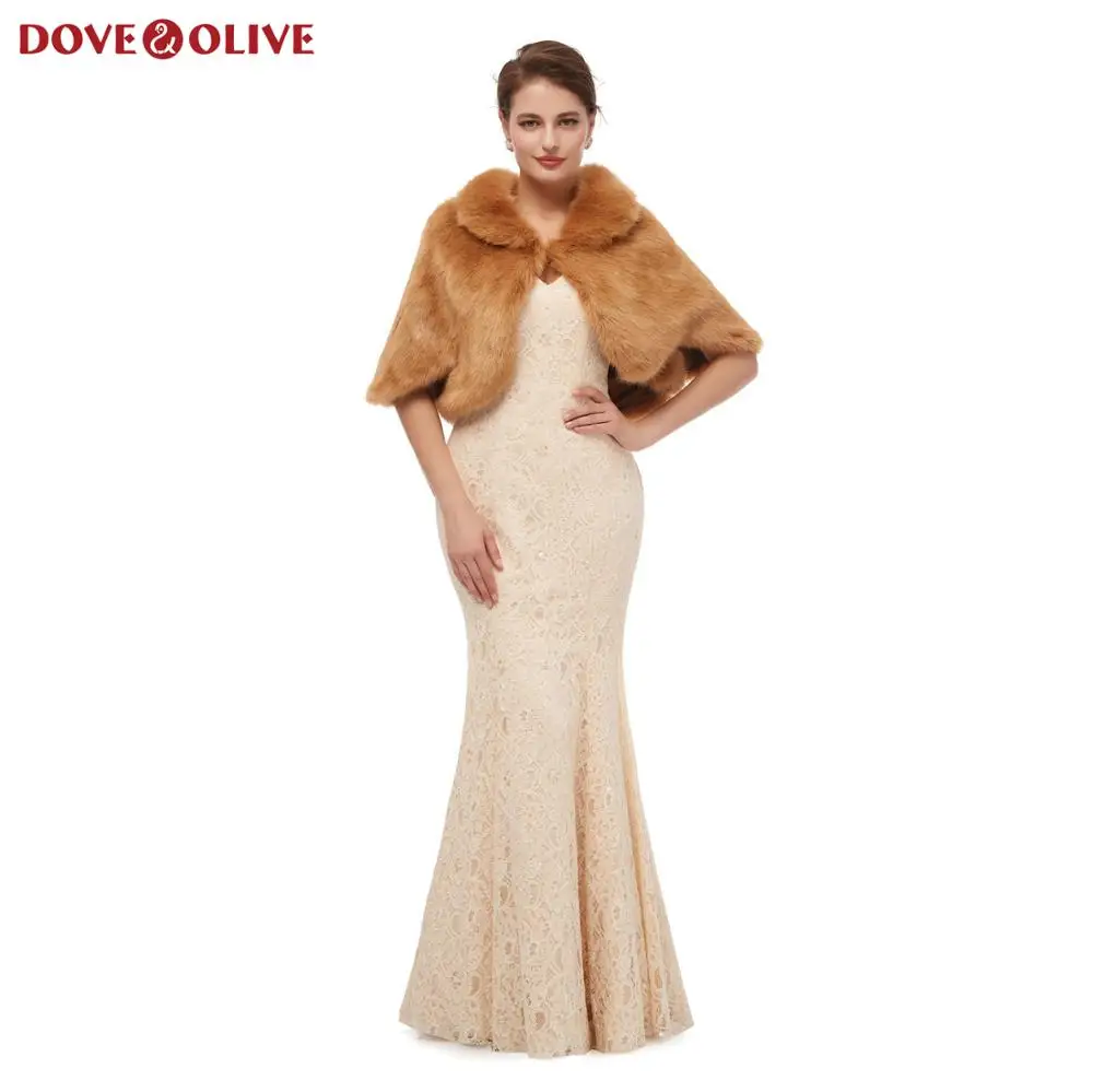 Hot Sale Formal Party Evening Jackets Wraps 2020 Faux Fur cloaks Wedding Capes Winter Women Bolero Wraps Shawls In Stock shrug