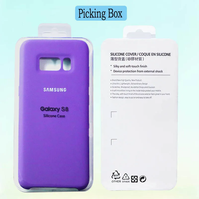 Оригинальный чехол для Samsung S9 Plus жидкий силиконовый мобильного телефона