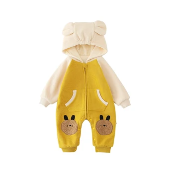 

Autumn&Winter Baby Romper New Baby Boys girks Clothes Cartoon Animal Bear Romper Jumpsuit Warm Cute Newborn