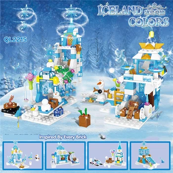 

Girl Series Paradise Castle Building Blocks Set Frosen Princess Elsa Ice Kingdom Model Assembled DIY Toys for children
