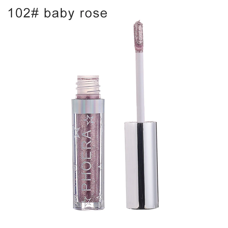 102 baby rose 1 шт., профессиональные металлические алмазные жемчужные водянистые тени для век, сверкающие, вечерние, Сияющие, модные жидкие тени для век, макияж, красота, TSLM1 - Цвет: 102 baby rose