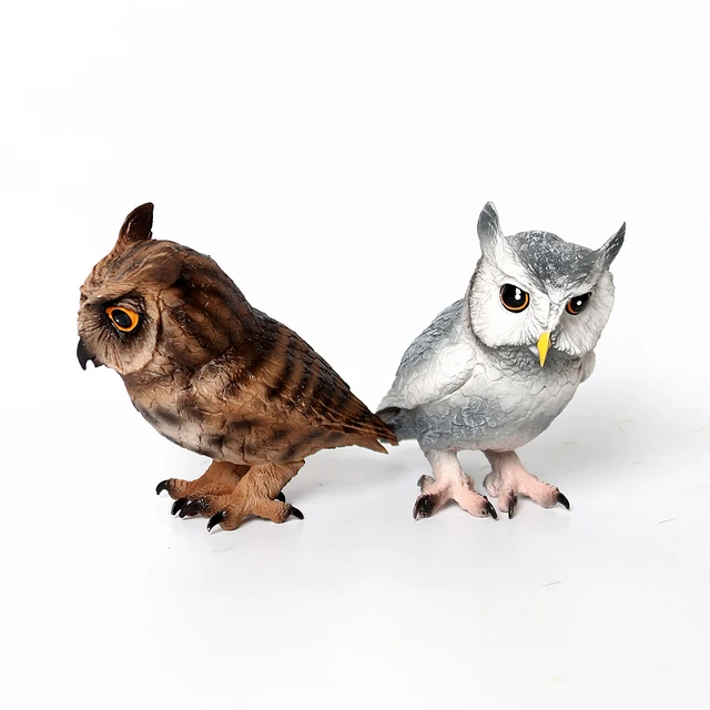 동물 수집용 현실적인 올빼미 모델 입상으로 동물원 동물의 다양한 세계 탐험