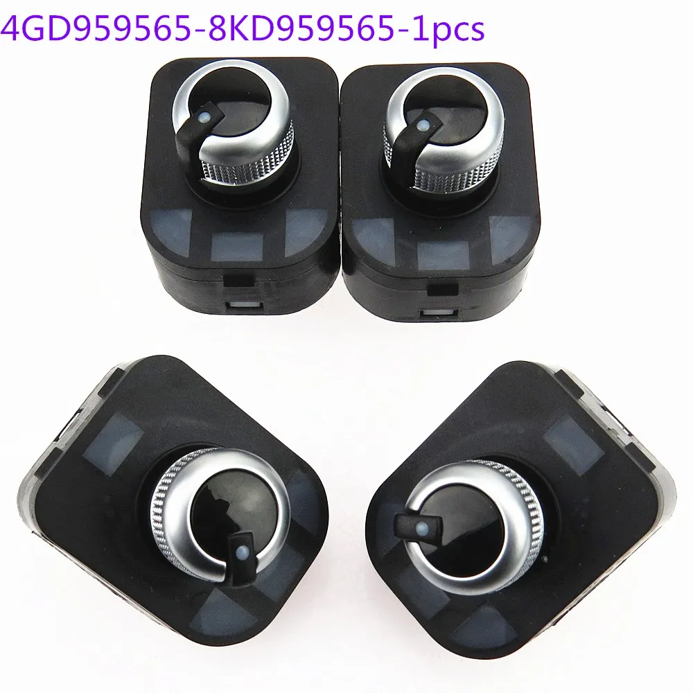 Scjyrxs 4pcs Chrome Electric Folding Mirror Switch Knob For A6 A7 A8 Tt
