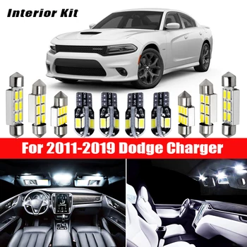 

13pcs White Bulb LED Car Light Interior Kit For 2011-2019 Dodge Charger Map Dome Trunk Glove Box Lamp
