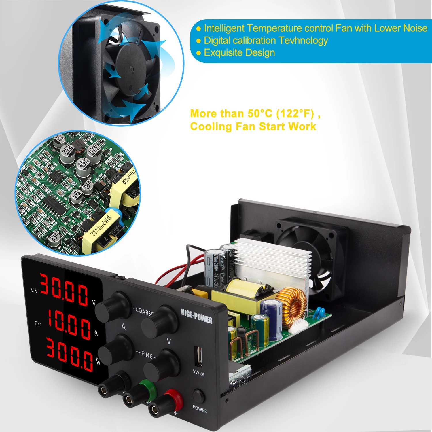 Ajustável do Laboratório do Interruptor da Fonte de Alimentação do Laboratório Dígitos para a Relação Laboratório de 120v 2a do Telefone Fonte 10a 60v 5a 4 Usb 5v de 120v 3a 30v 3 interruptor da c.c. do laboratório 30v 10a