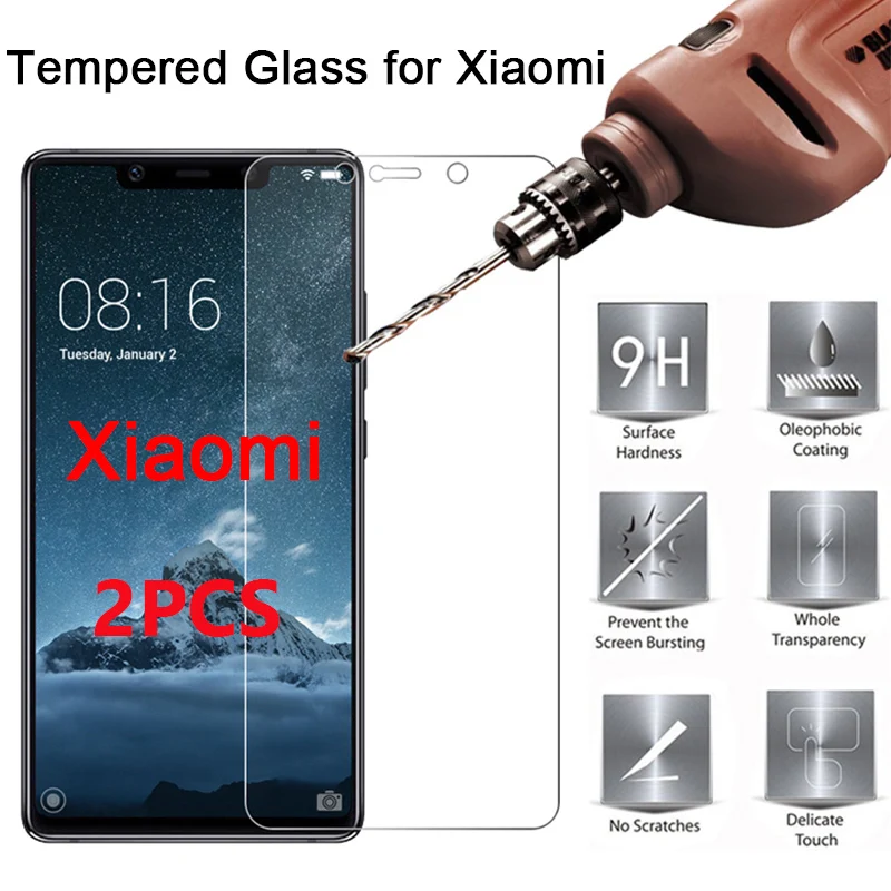 2 шт. Защитная пленка для Xiaomi mi 6 4 4i 4C 4S 9 H, закаленное стекло, жесткое Защитное стекло для Xiaomi mi 5S Plus 5 3 2 mi 6 HD