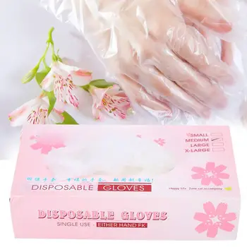 

Nail Polish Remover Gel 60pcs Universal Disposable PVC Gloves Tear Resistant for Beauty Manicure Household Cleaning Nail Clips
