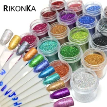 1 коробка голографический блеск пигмент порошок лазер блеск для ногтей сахарная Пыль порошок для ногтей Блестящие Блестки хром дизайн ногтей украшения набор