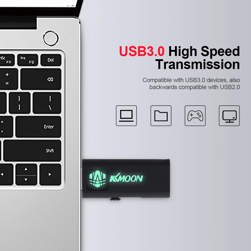 KKmoon 32 Гб 64 Гб USB3.0 u-диск слайд дизайн высокоскоростной u-диск для ноутбука автомобильный Рабочий стол с бесплатным ремешком быстрая скорость передачи