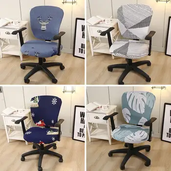 

2pcs/set Universal Elastic Spandex Fabric Split Chair Back Cover+Seat Cover Anti-dirty Office Computer Chair Cover Stretch Case