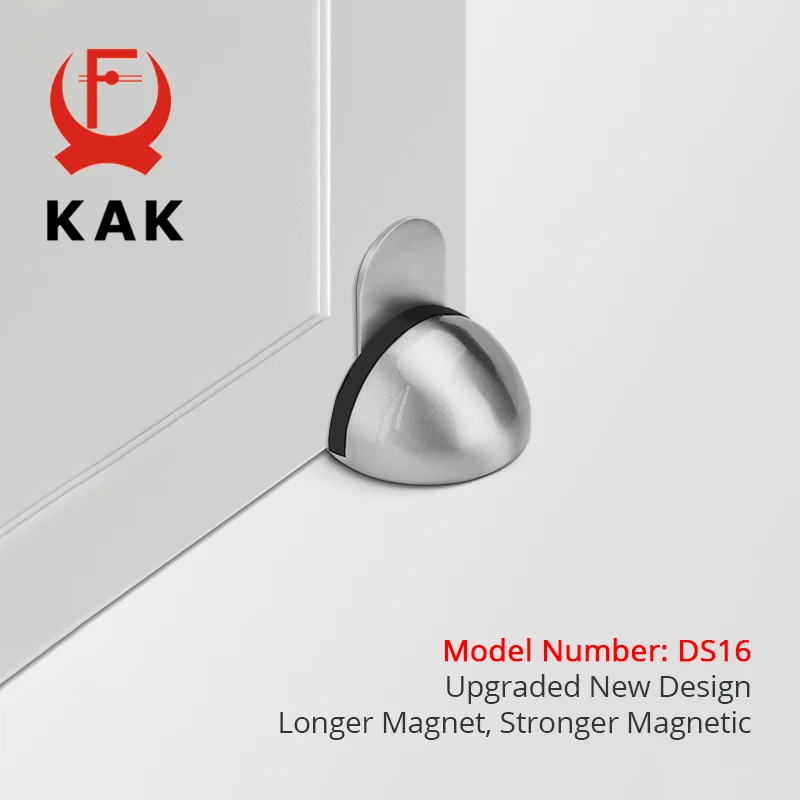 Door Stopper Magnetic Door Stopper Stainless Steel Non Punching Sticker Hidden Door Holders Catch Floor Stop Hardware