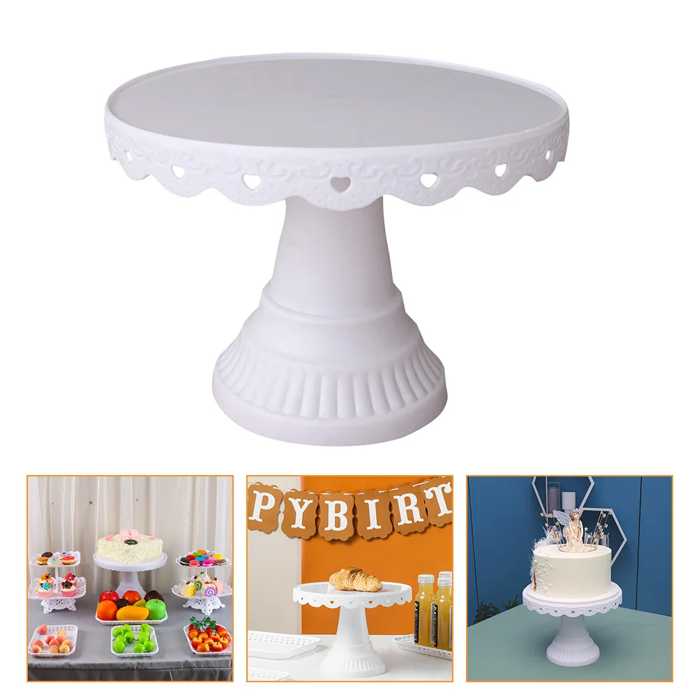 1pc Durable Cake Display Stand Dessert Storage Holder Tray (White) | Дом и сад