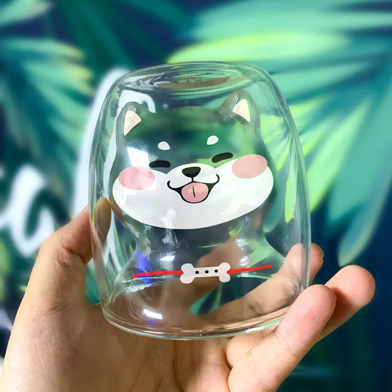 Милые Косплей Shiba Лисья Секретная служба (Inu чашки Стекло двойной Слои