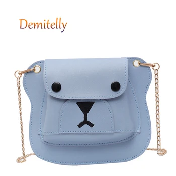 

Women's Cartoon Bear Handbag Texture Suction Buckle Children's Chain Shoulder Messenger Bag Ladies Tote Bag Crossbody Bag Wallet