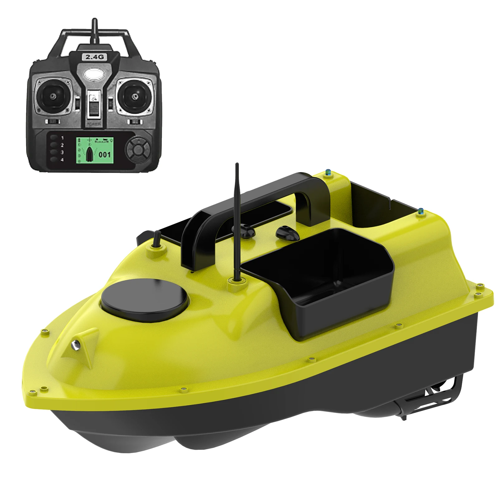 

D18B GPS Fishing Bait Boat with 3 Bait Containers Automatic Bait Boat with 400-500M Remote Range Fishing Tool