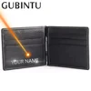 Free Engraving Name Men Genuine Leather Wallet Card Holder Male Purse Small Money Bag Mini Vintage Slim Wallets carteira 1