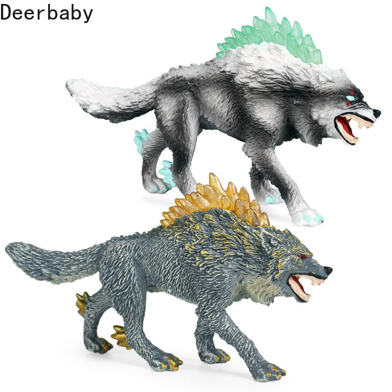 シミュレーションの固体静的動物モデル神話伝説の神獣モンスターマジックwarcraft騎士雪オオカミの装飾品 Action Figures Aliexpress