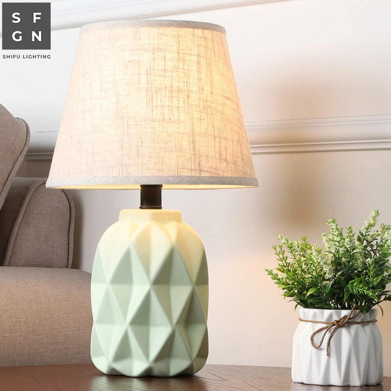 Современная настольная лампа для гостиной, спальни, прикроватная лампа, украшенная керамикой, для учебы, скандинавские светодиодные настольные лампы