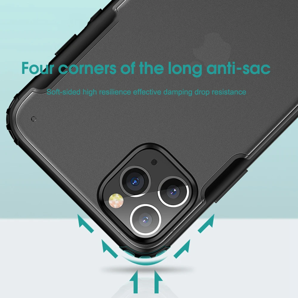 OTAO противоударный прозрачный силиконовый бампер чехол для iPhone 11 Pro Max XS XR X 7 8 6 6s Plus матовый защитный чехол для объектива