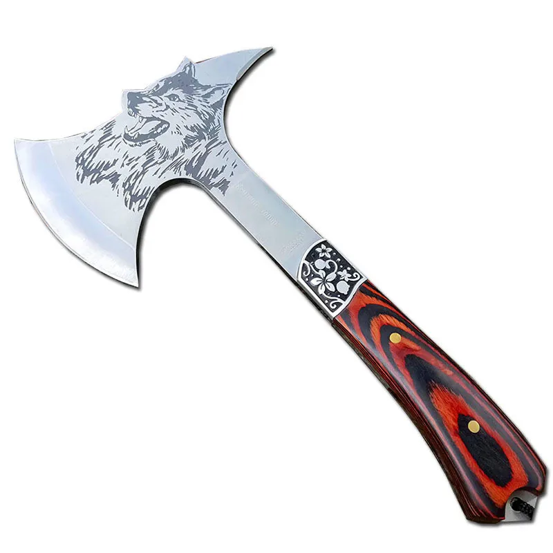 

War Wolf Camping Axe Multifunctional Mountain Climbing Portable Head Wolf Head Axe Outdoor Self-defense Household Logging Tool