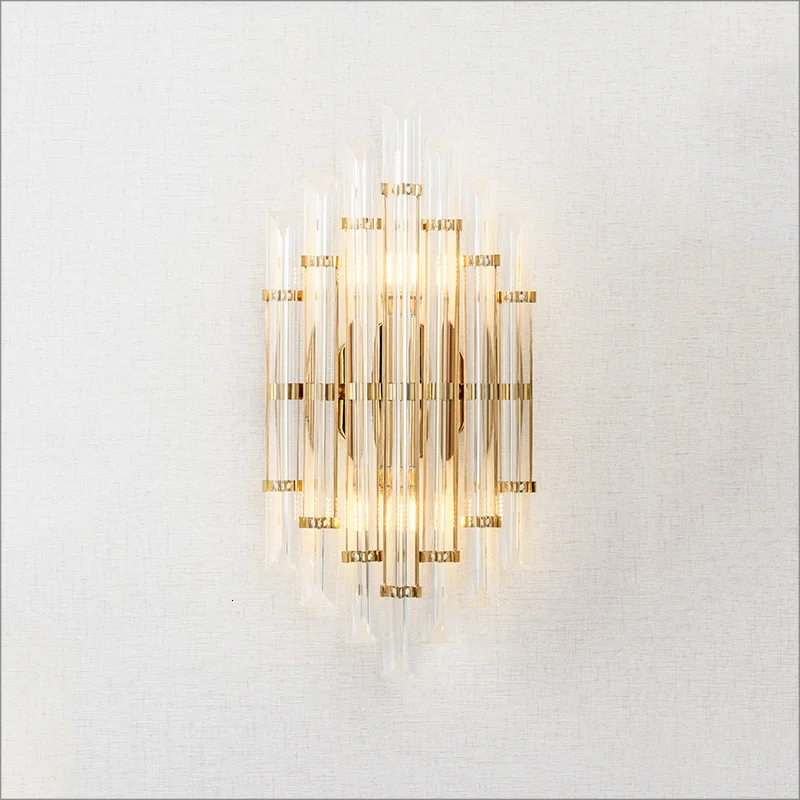 

9 Luxury K Crystal Wall Lamp Led Gold Modern Bedside Restaurant Lamp Wall Light Fixture Lampara De Pared lustre led