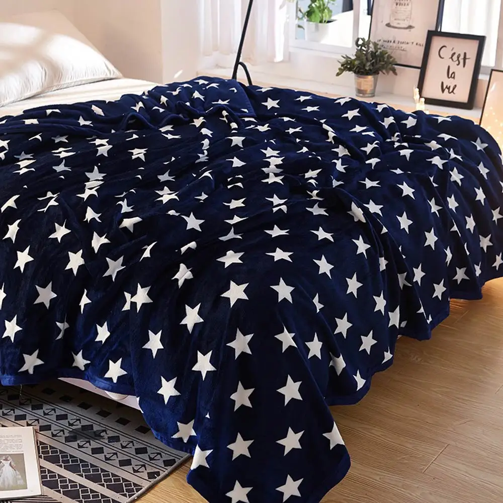 Svetanya синяя звезда бросит одеяло флисовая ткань лист покрывало мульти-размер