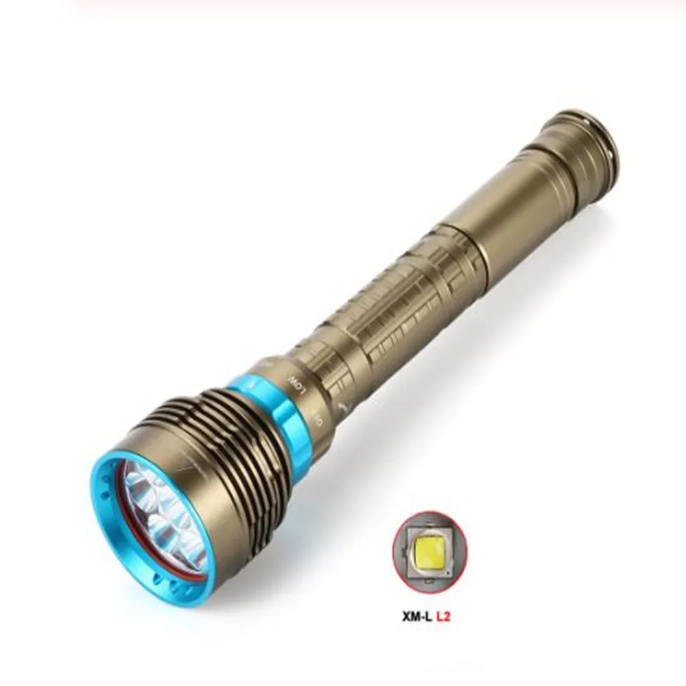 

LED 30000Lm Waterproof Diving Flashlight 7x XM-L L2 Underwater Waterproof Submarine Light Lamp Flashlight Torch