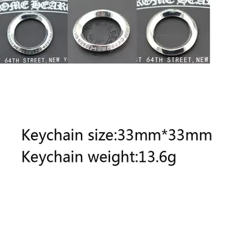 

Y06 925 sterling silver keychain personality fashion punk hip-hop style jewelry alphabet shape DIY accessories 2020 new hot