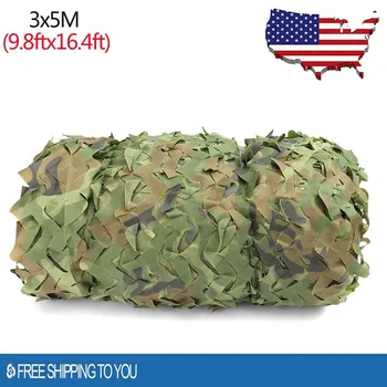 

9.8*16.4ft Hunting Military Camouflage Nets Woodland Armys training Camo netting Car Covers Tent Shade Camping Sun Shelter#S3