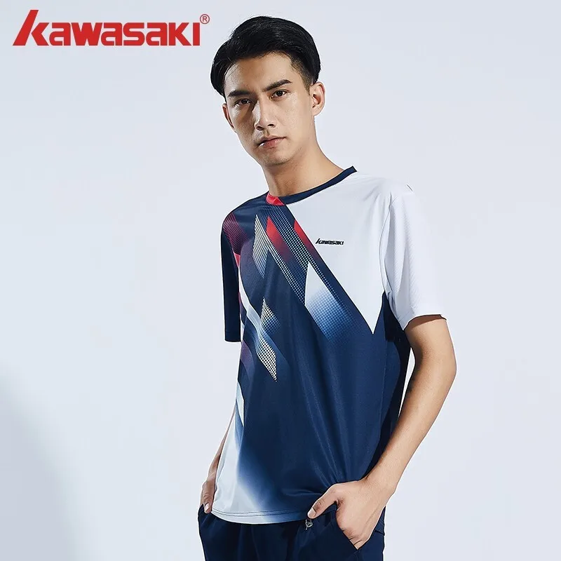 Kawasaki Badminton Suit New Men's and Women's Team Match Sweat Quick Drying Breathable Short Sleeve Sports Sets