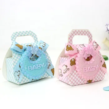 

12pc Baby baptism candy paper packaging gift box candy box cajas de regalo ookies baby box sachets пакетики упаковочные woreczki