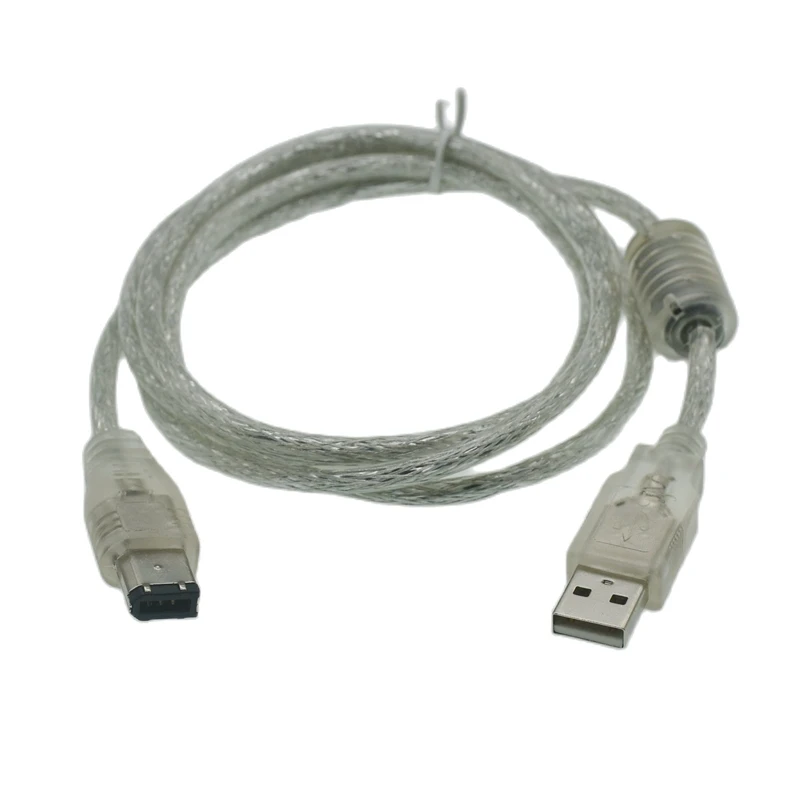 Cabo de Sinal Usb para Ieee Firewire Computador Câmera Digital d 1.5m 5ft 1394 6pin Masculino - Imagem 2