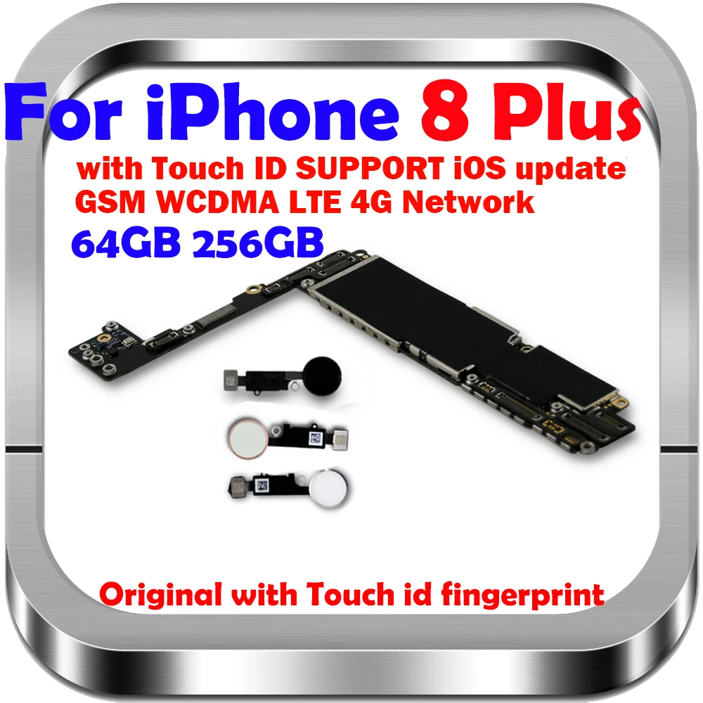 Бесплатный iCloud оригинальная материнская плата для iPhone 8 Plus с Touch ID/без ID