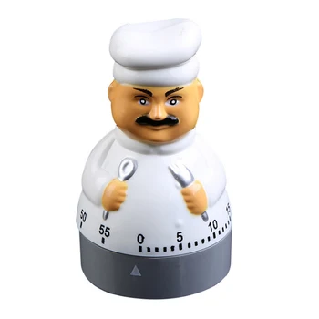 

Plastic Mechanical Knife Fork Chef 60 Minutes Kitchen Timer Countdown Kitchen Accessories Cooking Tools Dial Alarm