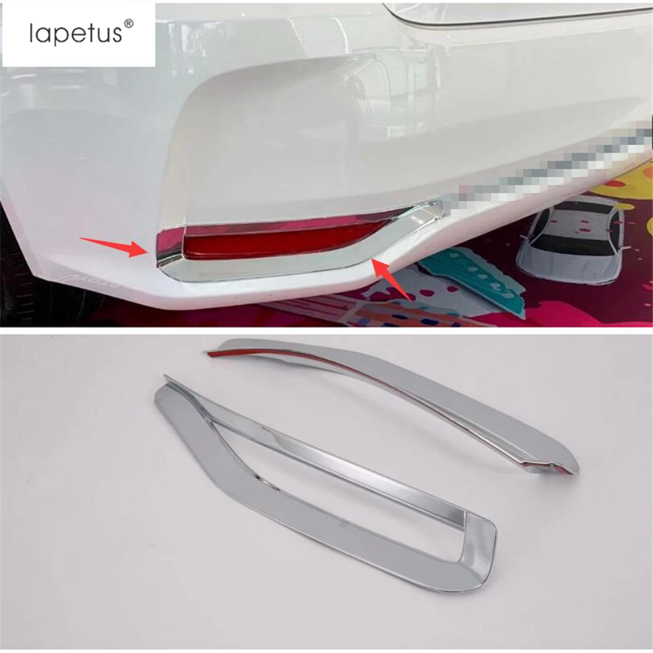 

Lapetus Accessories Fit For Toyota Corolla 2019 2020 ABS Chrome Rear Tail Trunk Fog Lights Foglight Lamp Frame Molding Cover Kit