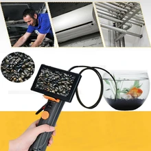 Автомобильный эндоскоп камера 4,3 дюймов TFT цветной экран для ремонта авто бытовой промышленный водонепроницаемый Змеиный трубчатый инструмент с 6 светодиодный лампами