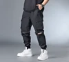 7XL-XXXXL Pachwork Cargo Pants Streetwear Hip Hop Ribbons Joggers Pants Men Japanese Style Black Casual Track Pants Fashions ► Photo 2/6