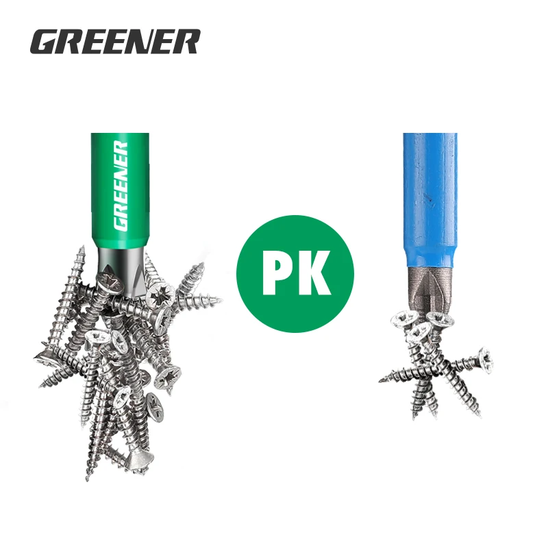 Greener Anti Slip Magnetic Batch Head Cross High Hardness Hand Drill Bit Screw Electric Screwdriver Set 25 50 65 70 90 150mm PH2