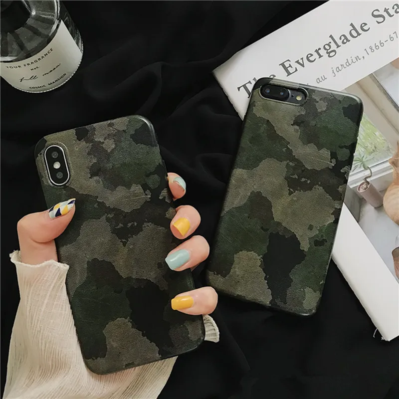 Роскошный армейский камуфляжный чехол для телефона iPhone X XS Max XR 7 8 6 6S Plus мягкий