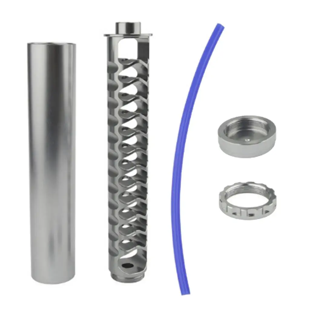 10IN 1/2-28 FUEL FILTER WITH TUBE AND END CAPS FOR NAPA 4003 WIX 24003 TITANIUM