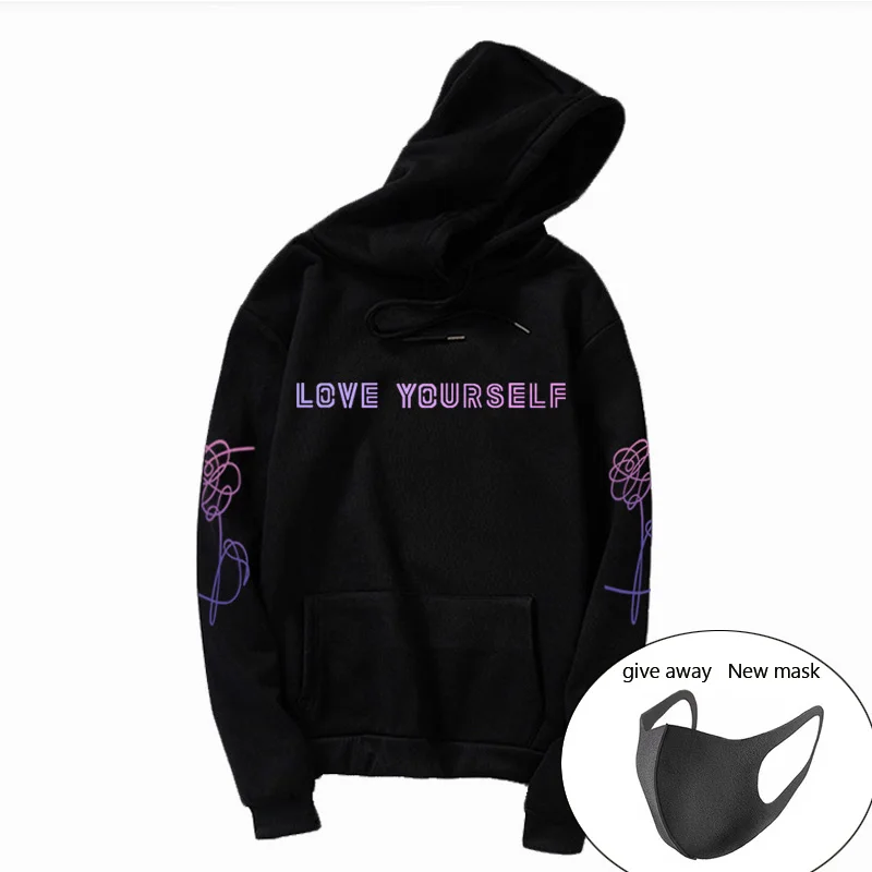 Kpop Love Yourself Толстовка &quotLove вышитая | толстовка унисекс с капюшоном и радужным