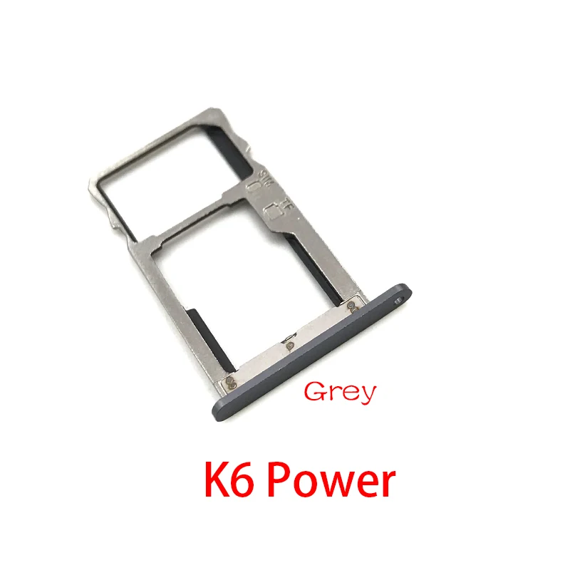 K6 Power Grey Слот для sim-карты держатель для lenovo ZUK Z2/K5 Note/K6 запасные части - Цвет: K6 Power Grey