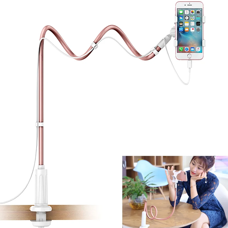 Universal Desktop Bed Long Arm Lazy Stand Mount Mobile Phone Holder for iPhone Samsung GK99