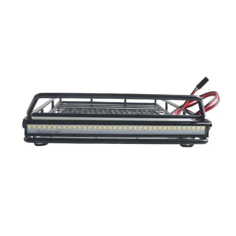 

1/10 Model Climbing Car Metal Luggage Rack with 36 LED Light, Suitable for Wrangler, Axial