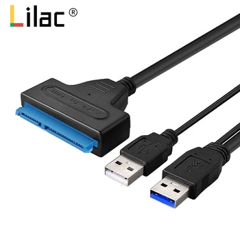 

USB 3.0 SATA 3 Cable sata to usb 3.0 adapter converter with power Up to 6 Gbps 2.5 Inches External HDD SSD Hard Drive 22Pin