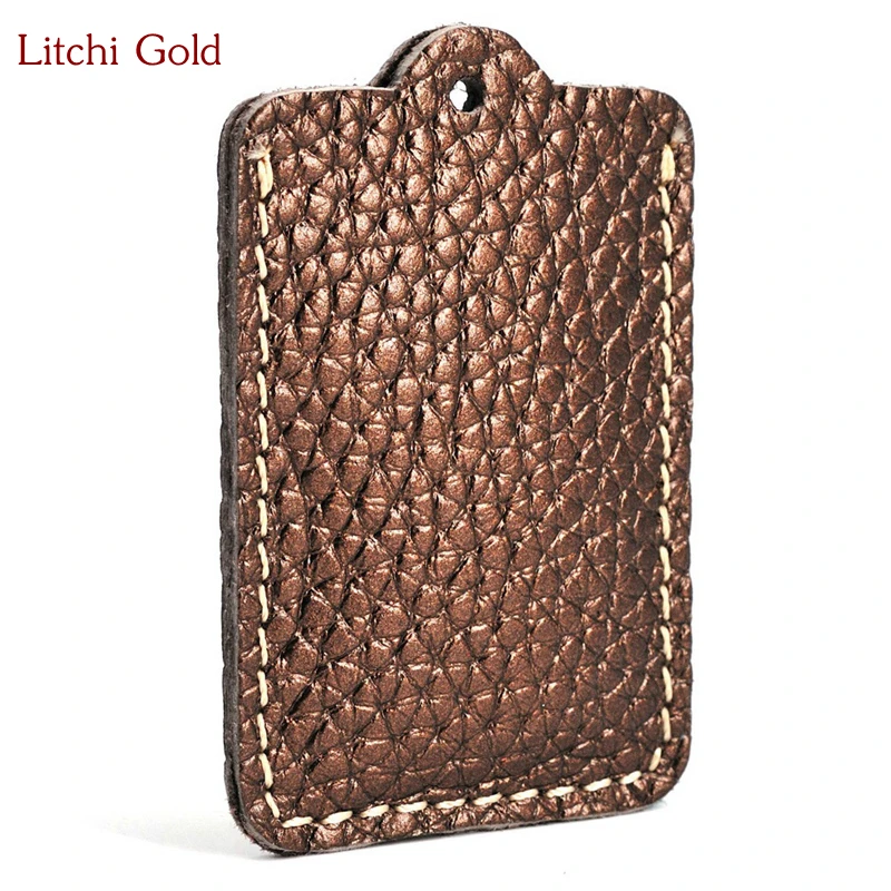 Litchi Gold Одиночные Кошельки для монет из натуральной кожи, кольцо для ключей с монетой, маленький карман для карт, маленькая сумка для ключей из воловьей кожи, тонкая цветная Детская сумка, дешево - Цвет: Litchi Gold