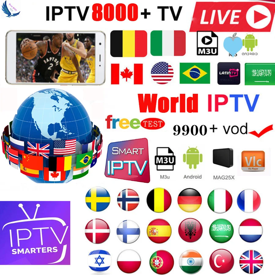 Европа IP tv подписка Rocksat Скандинавская Франция Великобритания Немецкий Арабский голландский Швеция французский Польша Португалия Smart tv IP tv M3U 7500 Live