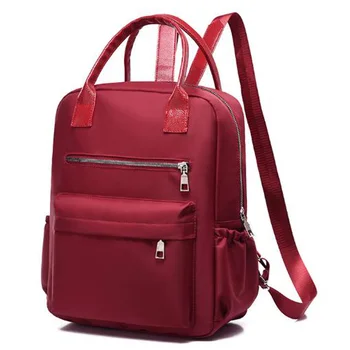 

New Wild Korean Version Of Oxford Cloth Large Capacity Waterproof Student Bag Travel Tide Backpack Red